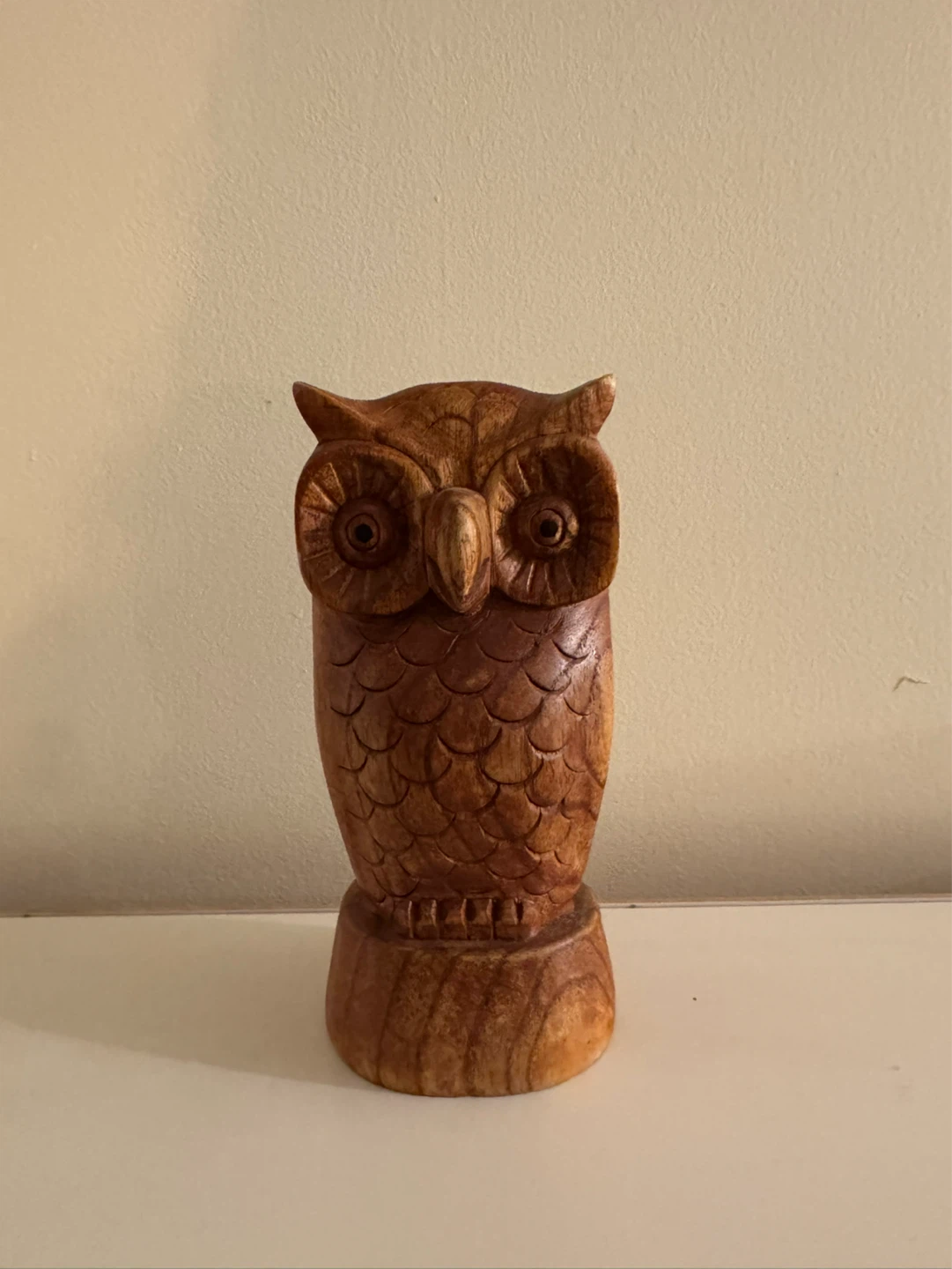 Carved Wooden Owl Glasses Holder - photo 2