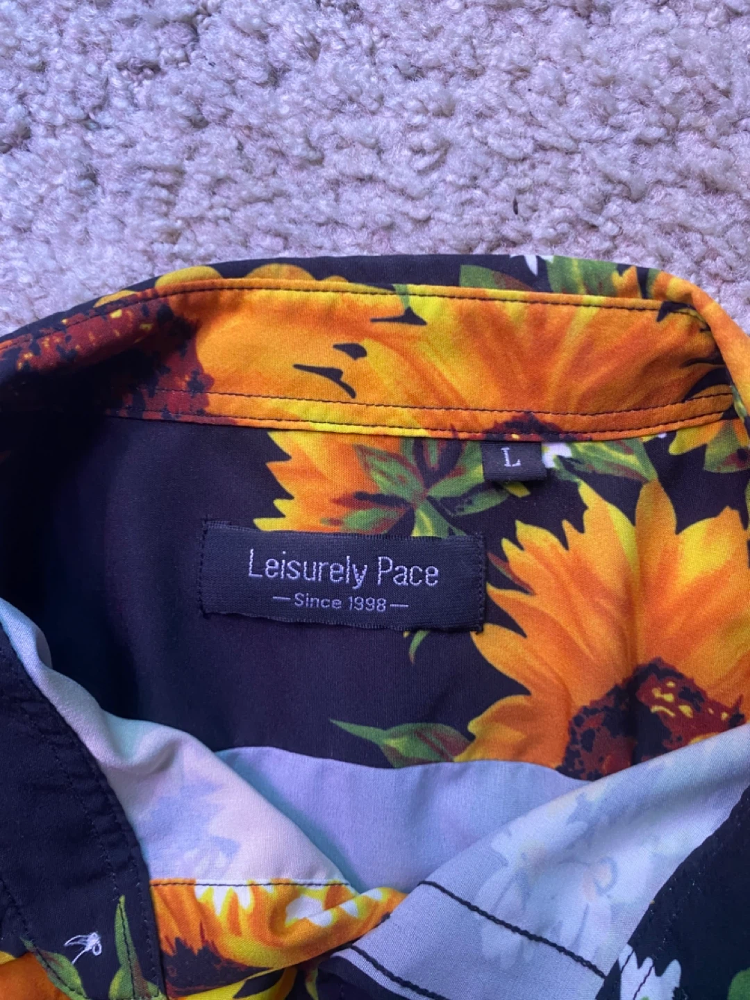 Leisurely Pace Sunflower Print Button-Up Shirt - photo 2
