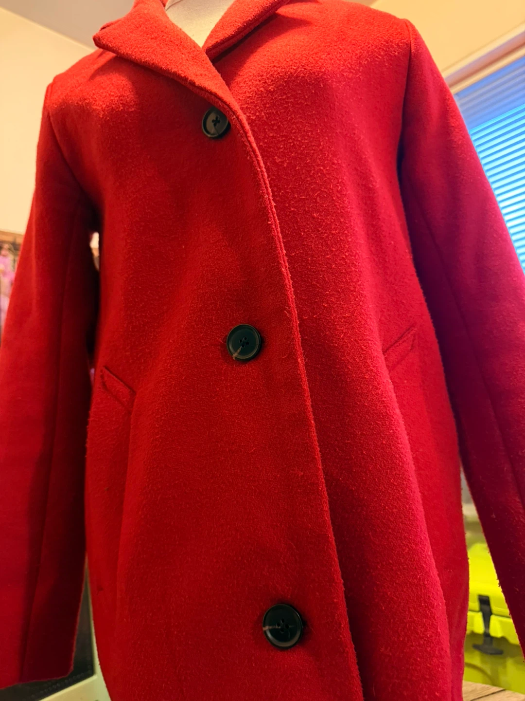 Abercrombie & Fitch Red Wool Blend Coat Size S - photo 4