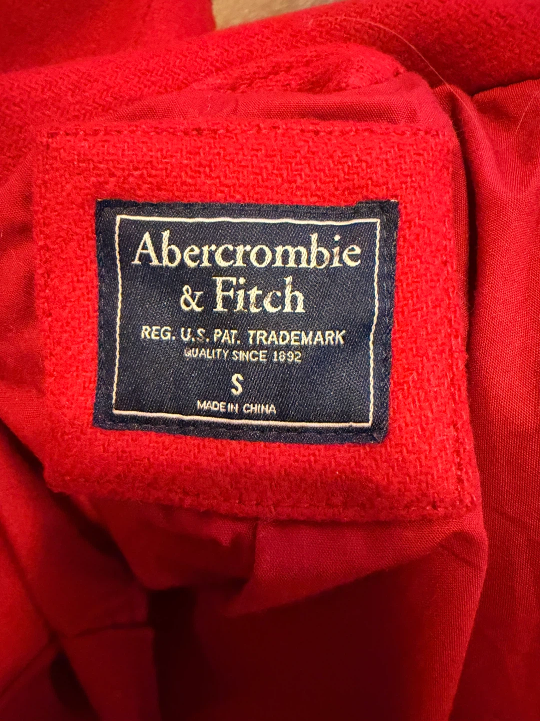Abercrombie & Fitch Red Wool Blend Coat Size S - photo 2