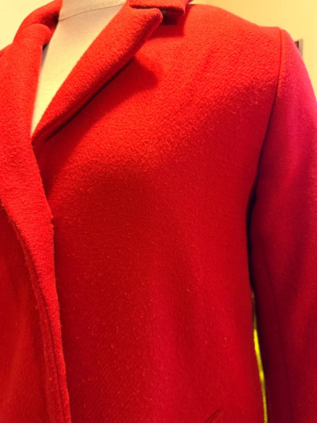 Abercrombie & Fitch Red Wool Blend Coat Size S - photo 3