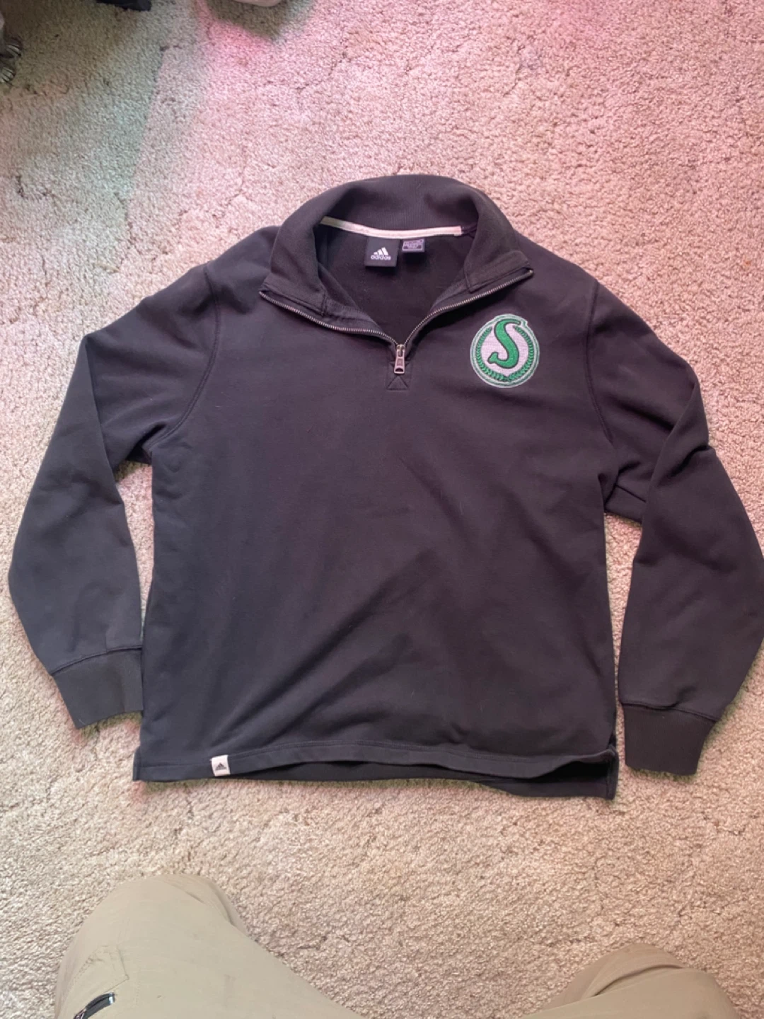 Adidas 1/4 Zip Pullover Sweatshirt - Size L