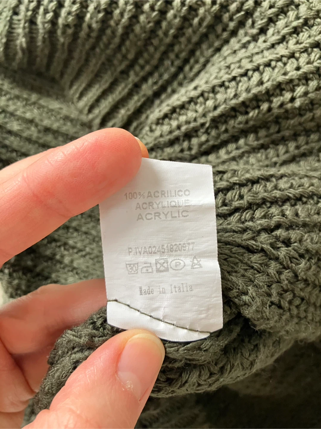 Olive Green Ribbed Knit Sweater - photo 4