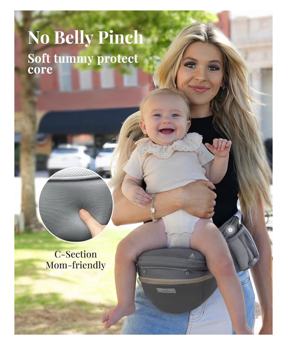 Baby Carrier 6-in-1 Hip Seat Grey - photo 3