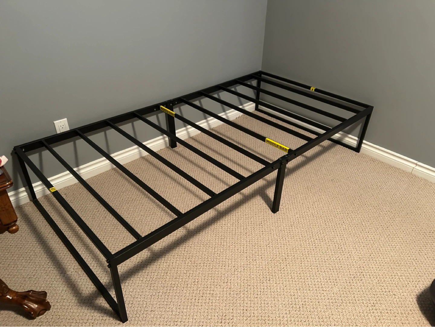 Twin - Black Metal Bed Frame - very sturdy