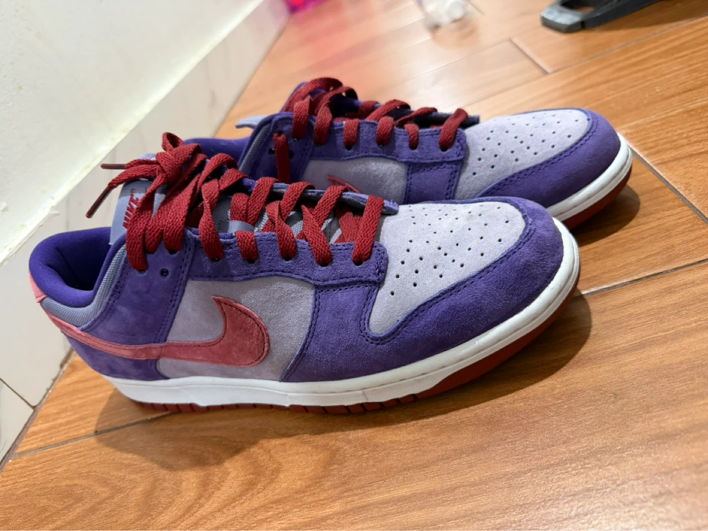 Nike Dunk Low Purple and Pink Suede Sneakers - photo 2