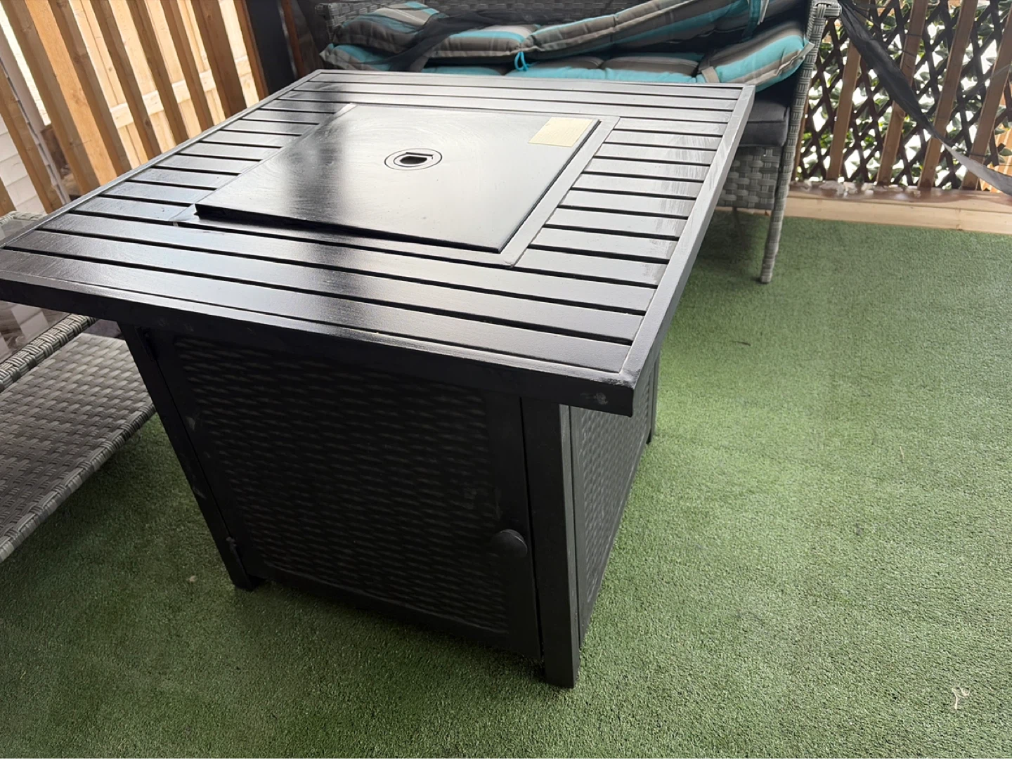 Black Outdoor Fire Pit Table