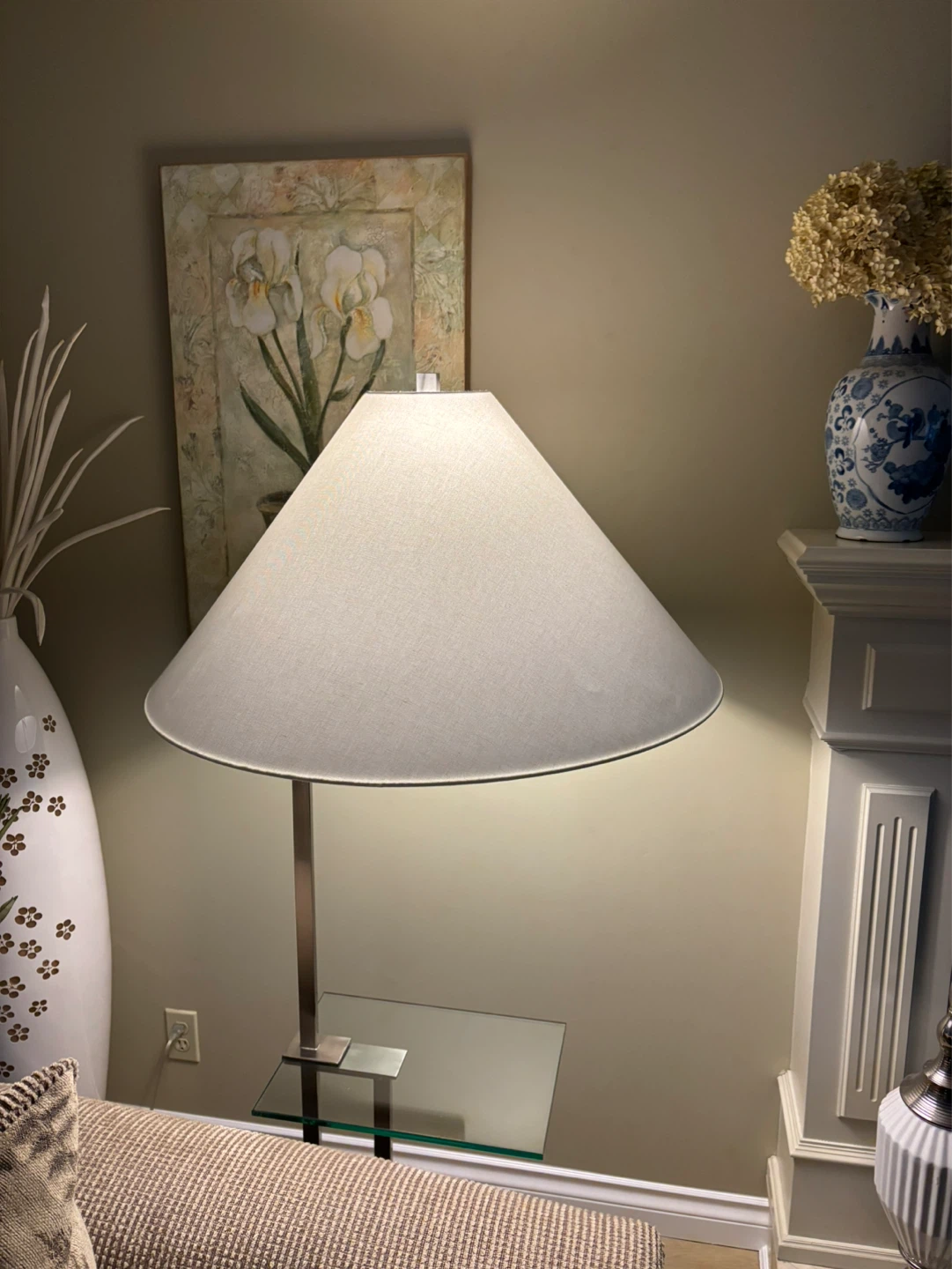 Unique floor lamp with glass table - photo 3