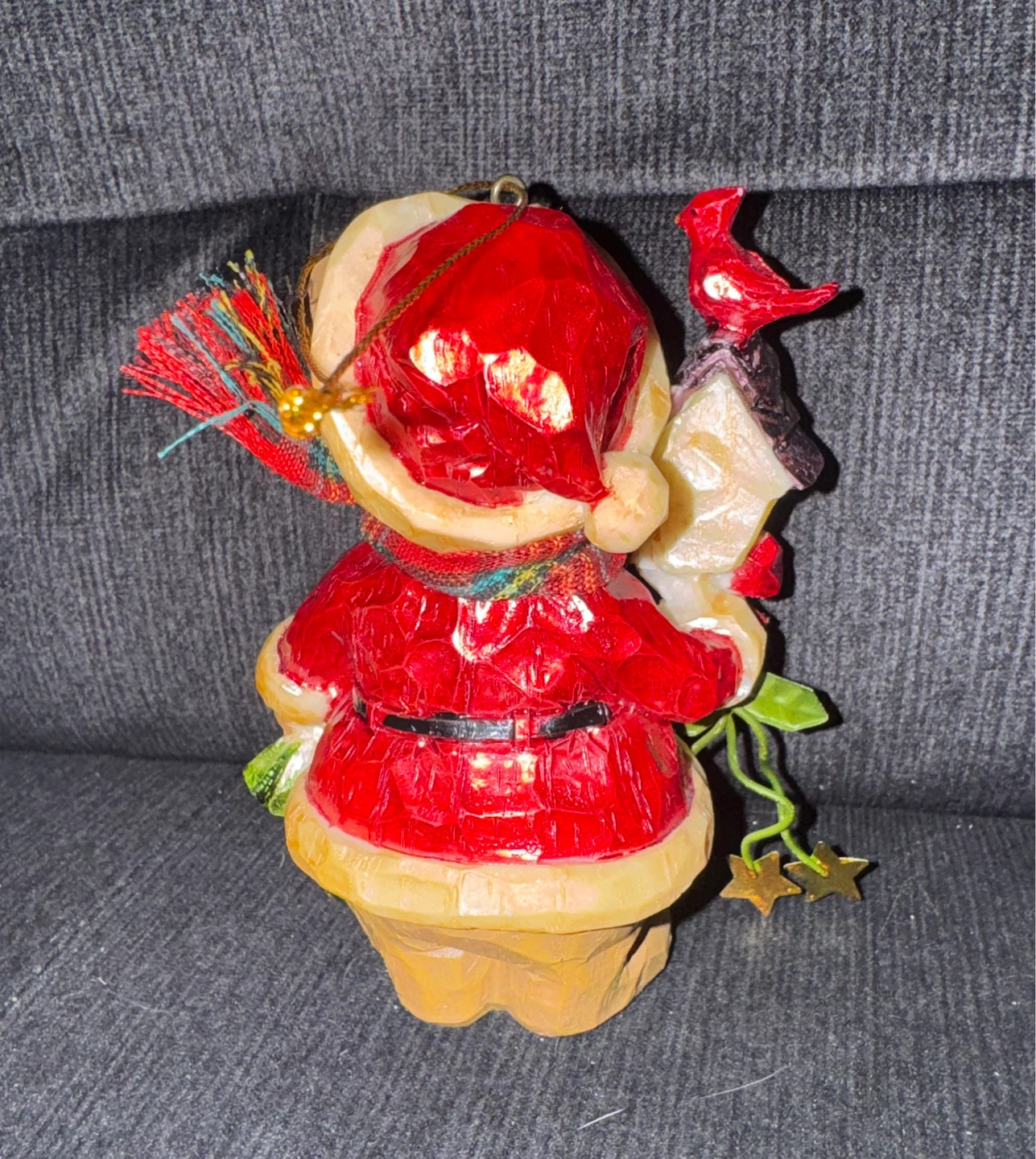 Christmas Teddy Bear Ornament with Birdhouse - photo 2