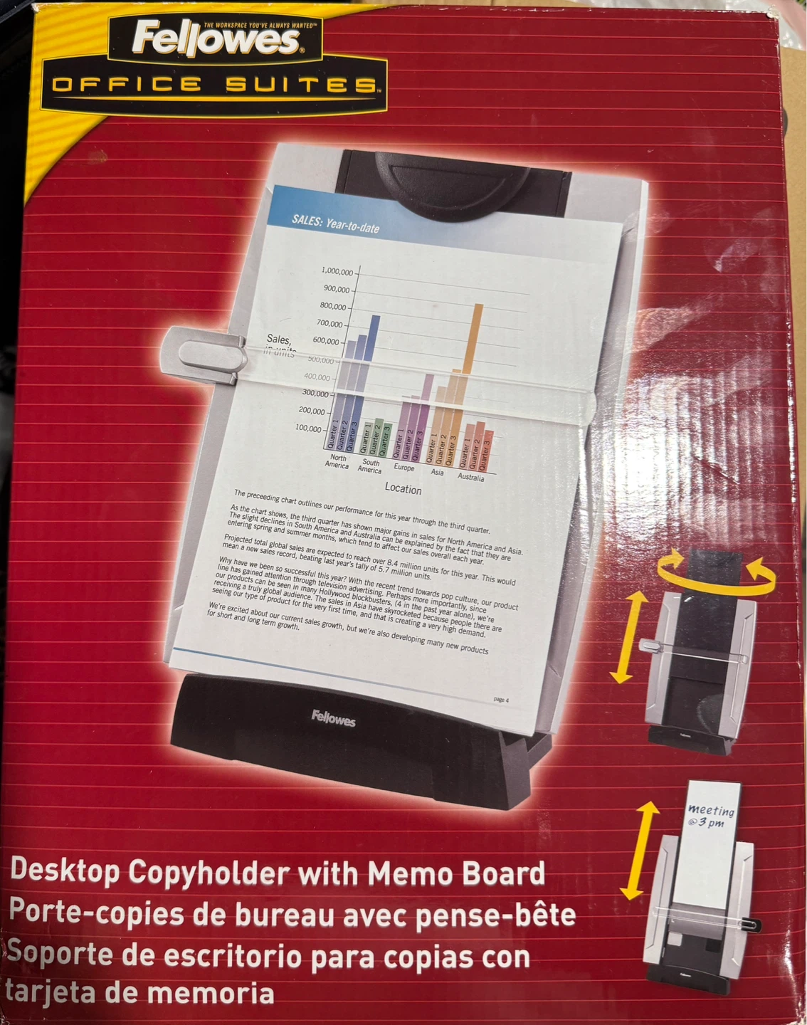 Fellowes Desktop Copyholder with Memo Board