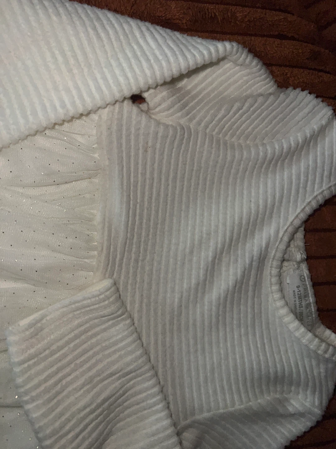 White Tulle Dress with Sparkle Detail - Size 6-12months - photo 3