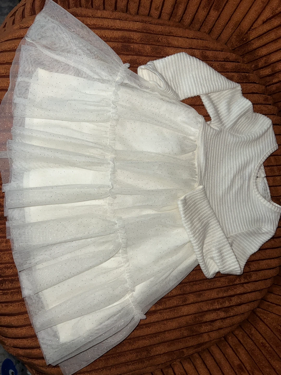White Tulle Dress with Sparkle Detail - Size 6-12months - photo 4