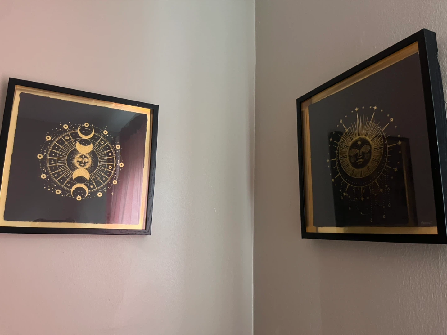 Framed Celestial Art Print 14X14