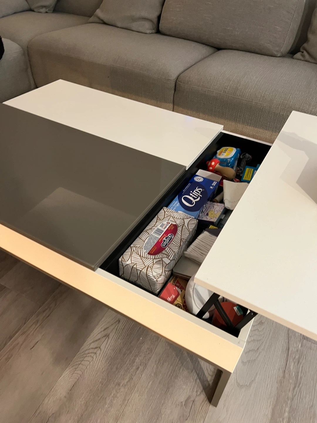 Lift-Top Coffee Table with Hidden Storage - photo 3