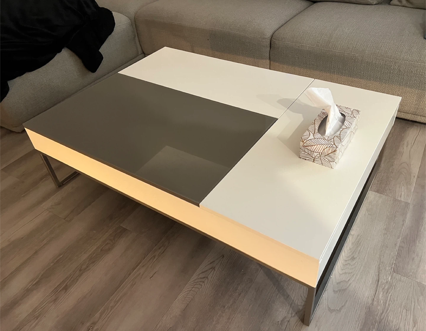Lift-Top Coffee Table with Hidden Storage