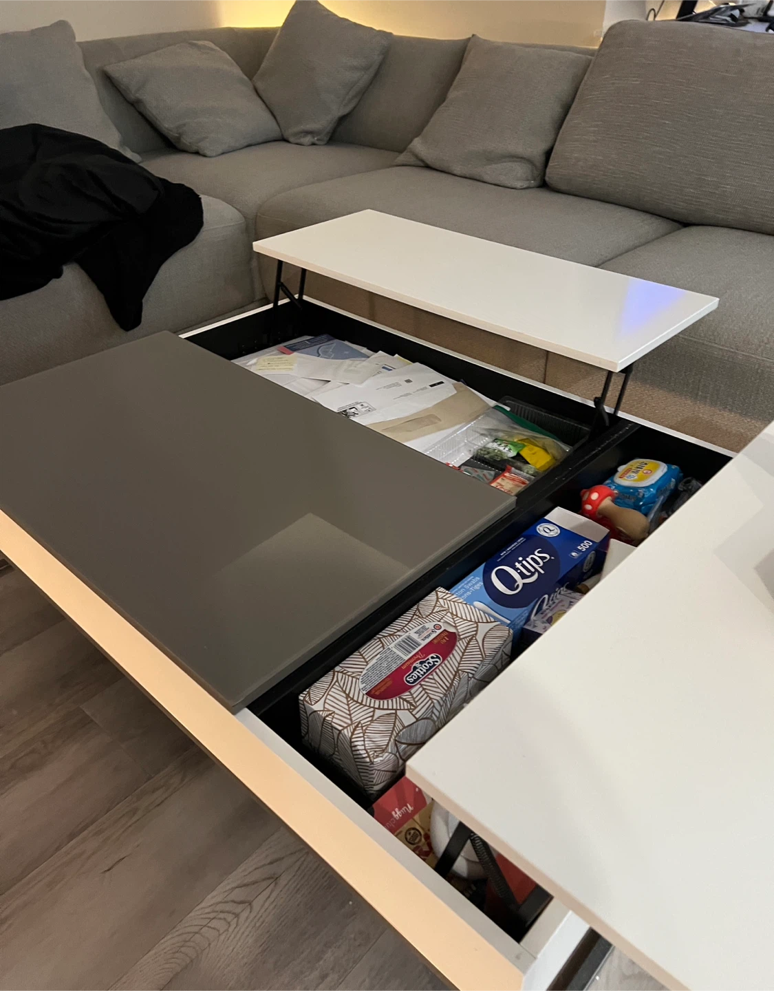 Lift-Top Coffee Table with Hidden Storage - photo 4