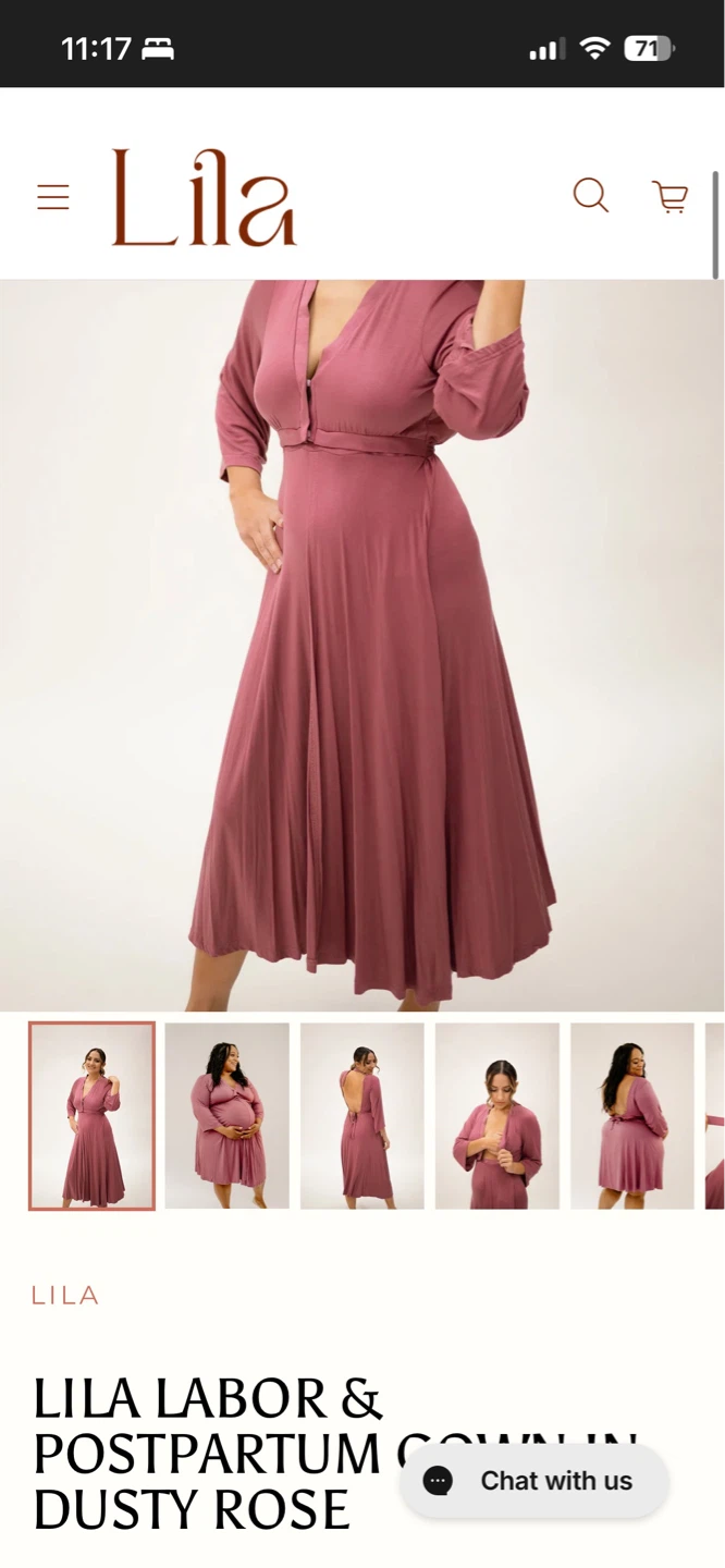 Lila Labor & Postpartum Gown - Deep Teal - photo 4