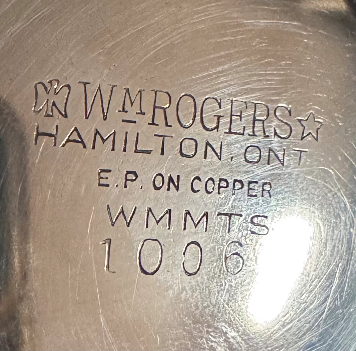 WM Rogers Hamilton Ont E.P. Copper Sugar and Creamer Set - photo 4