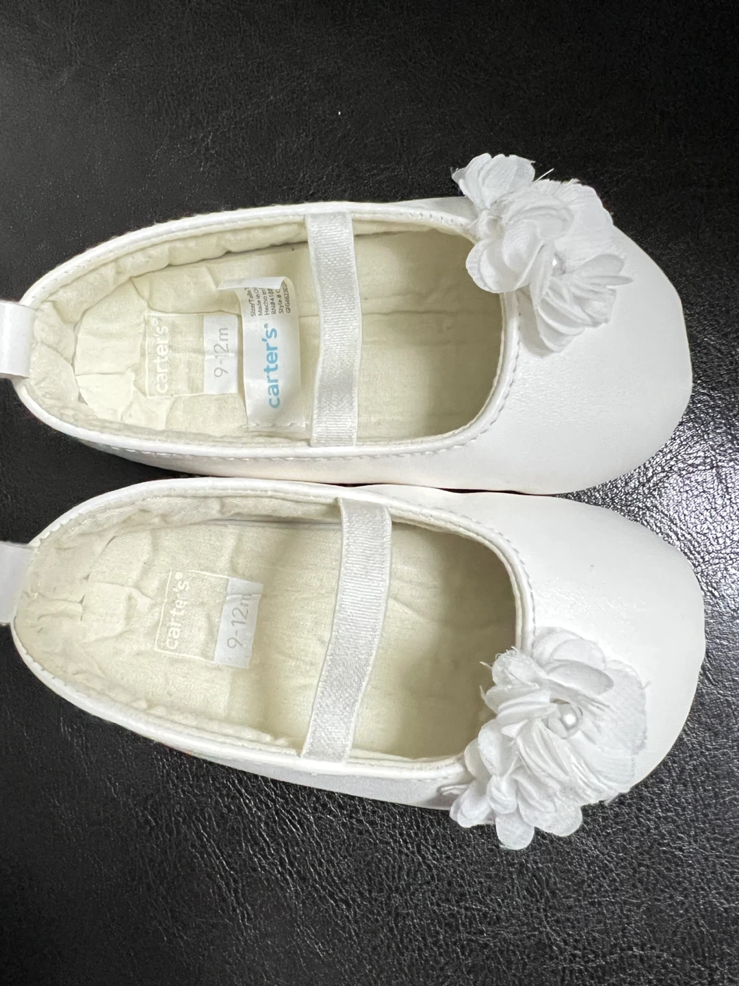 Carter's Baby White Mary Jane Shoes - Size 9-12m - photo 2