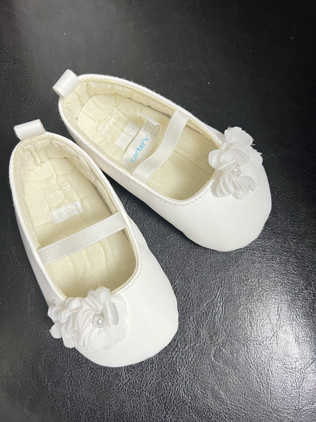 Carter's Baby White Mary Jane Shoes - Size 9-12m