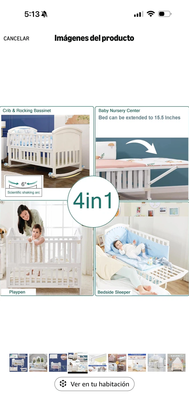 4-in-1 Baby Crib and Playpen with Mosquito Net - photo 4