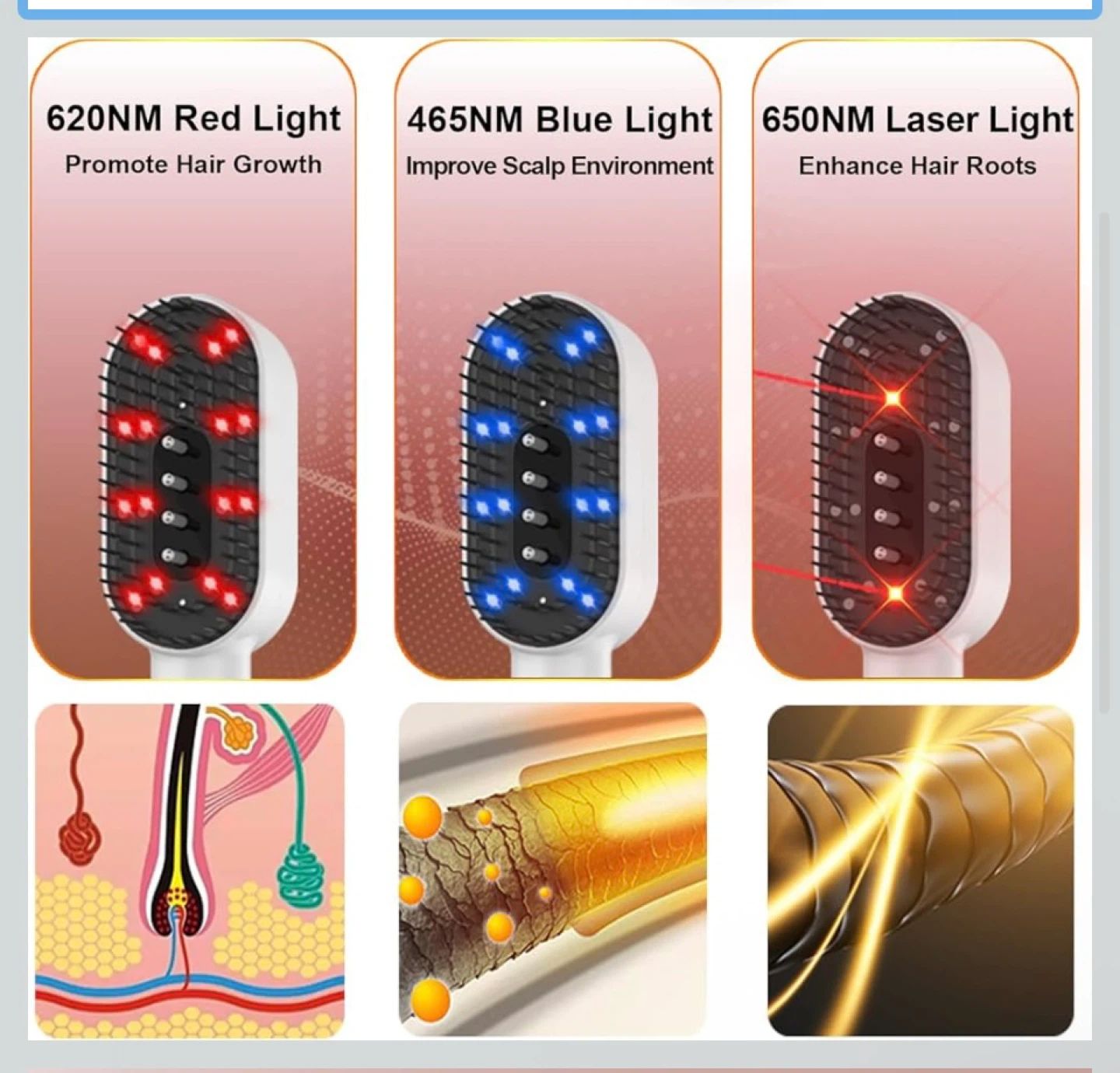 Laser Therapy Hair Growth Comb - photo 2