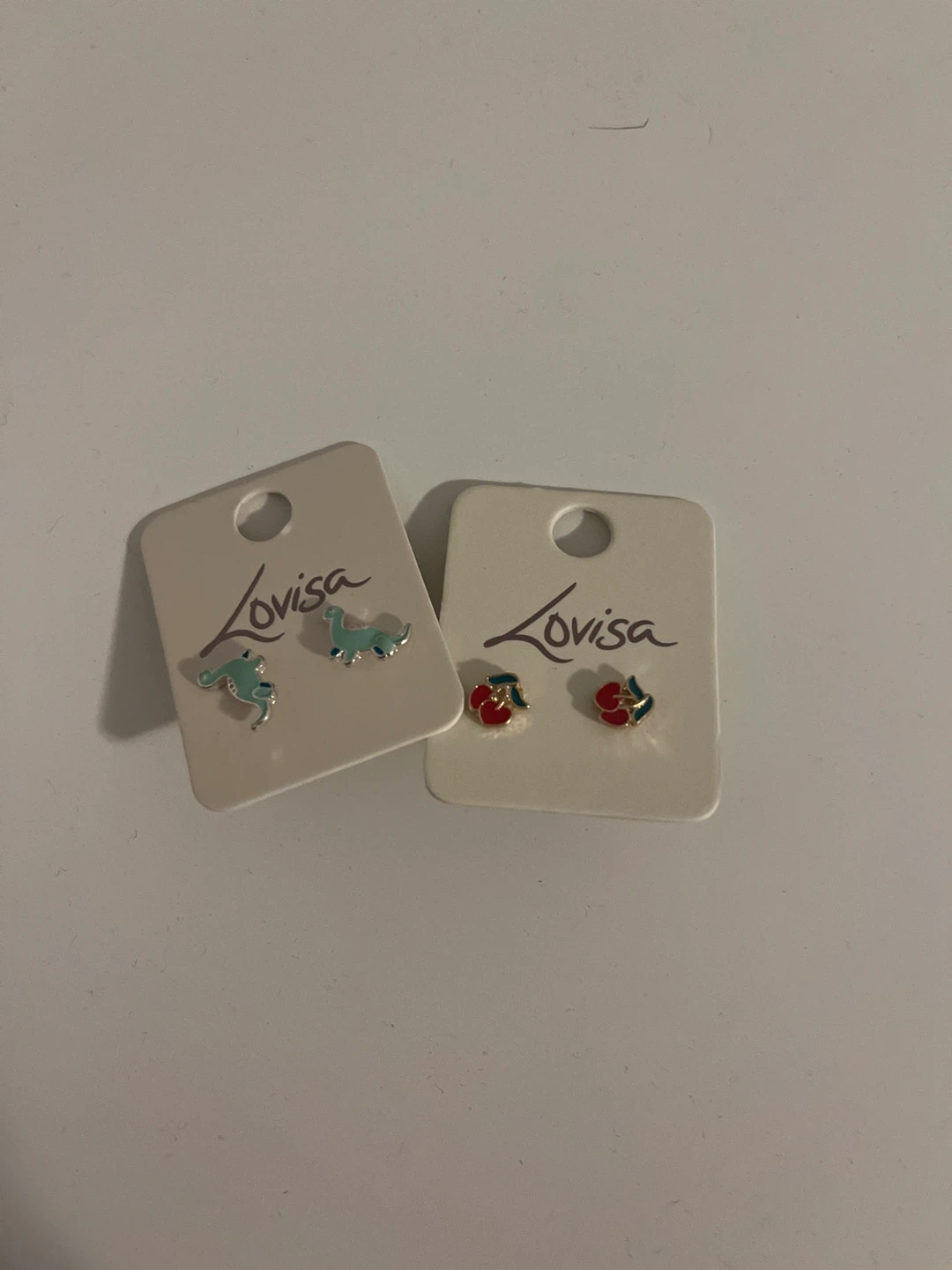 Lovisa Kids Earrings - Dinosaur & Cherry Studs