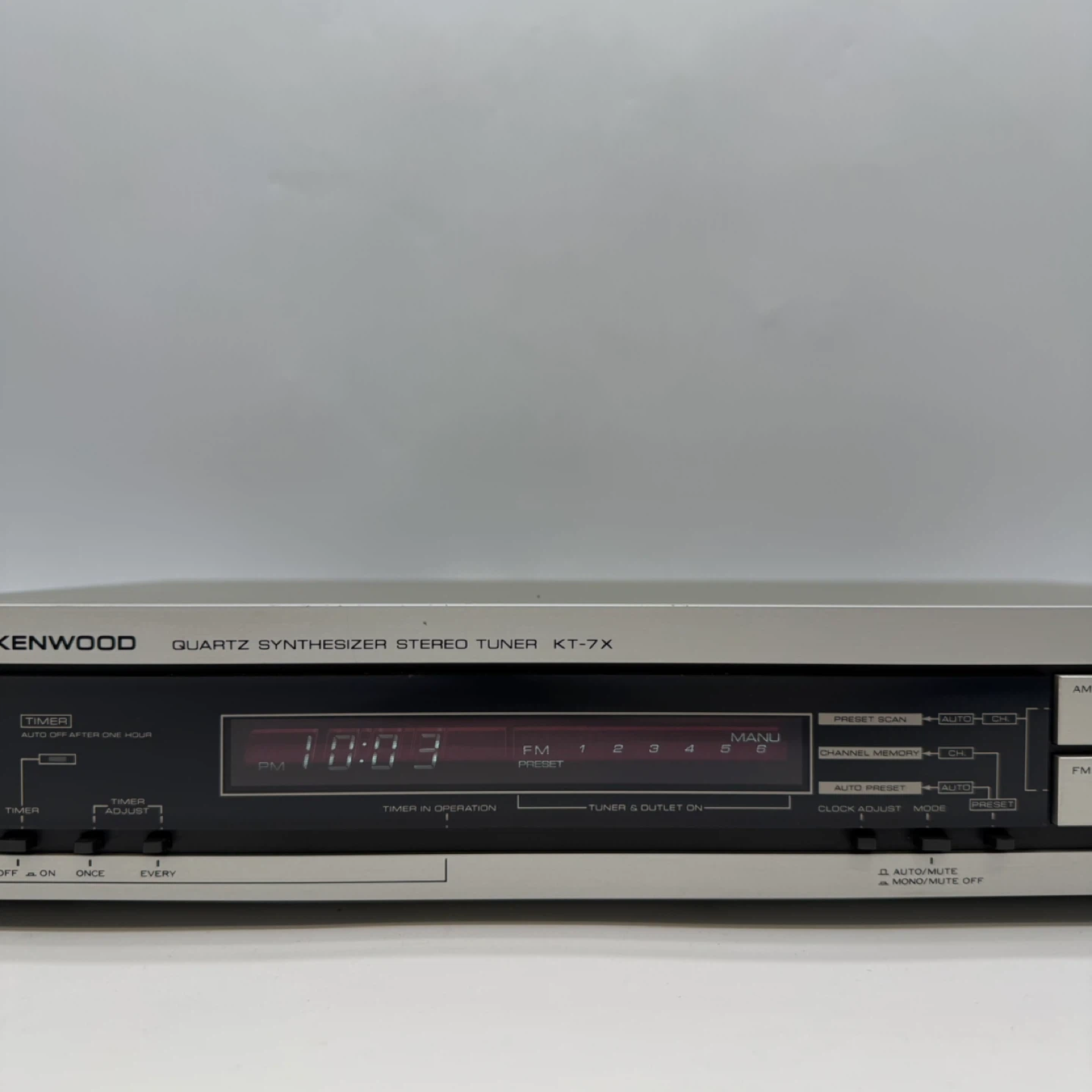 Rare-Kenwood  KT-7X Quartz Synthessizer Stereo Tuner W Attached - photo 3