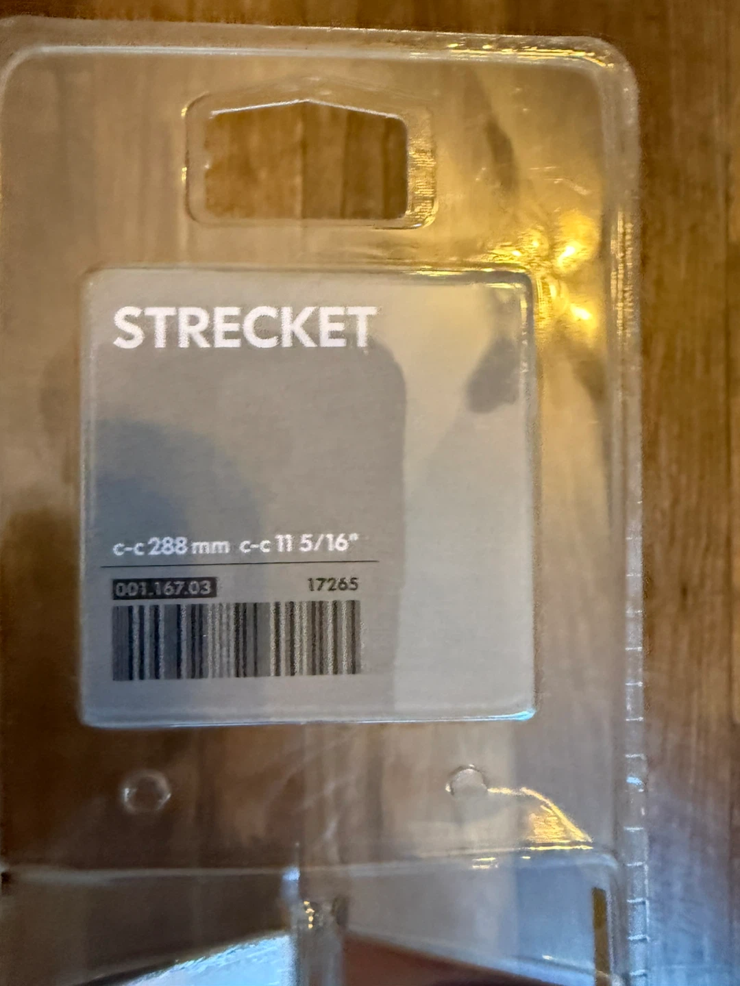 IKEA STRECKET Cabinet Handle Stainless Steel Kitchen Drawer Pull - photo 3