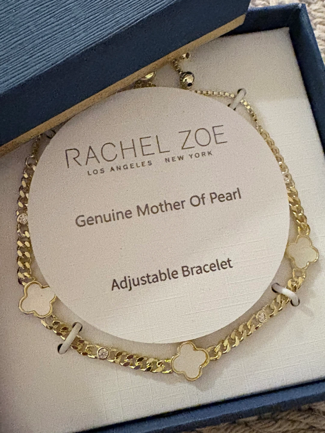 Rachel Zoe Genuine Mother of Pearl Adjustable Bracelet
