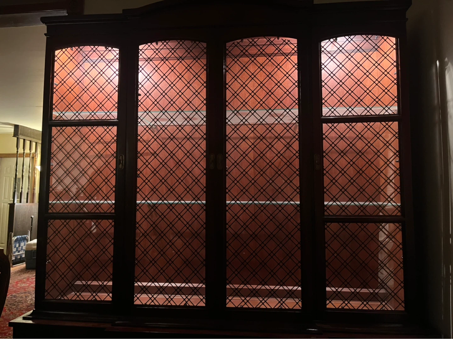 Wooden China Cabinet with Glass Doors - photo 2