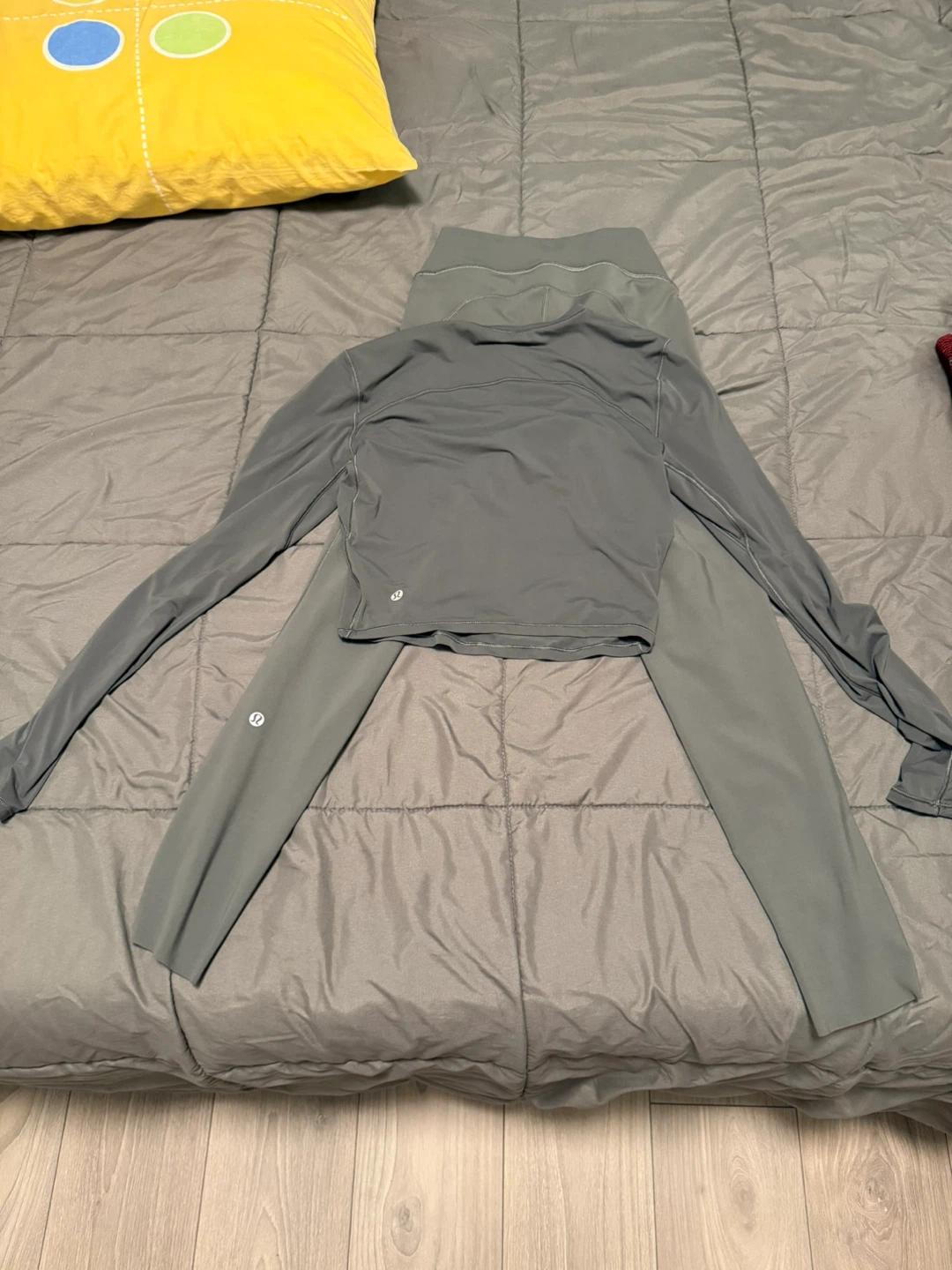 Lululemon Long Sleeve Top and Leggings Set - Grey