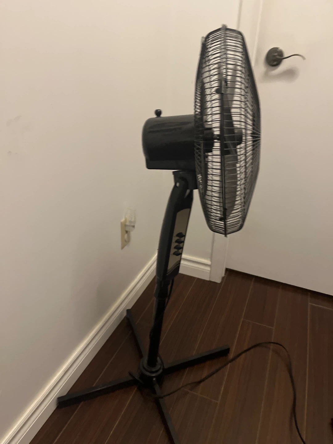 Black Oscillating Pedestal Fan - photo 2