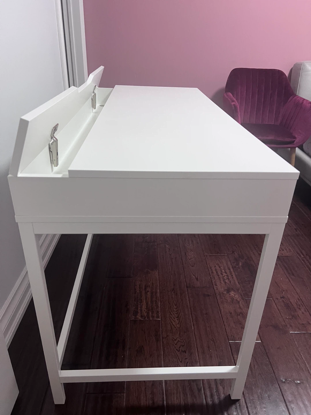 IKEA ALEX White Desk with Drawers - photo 4