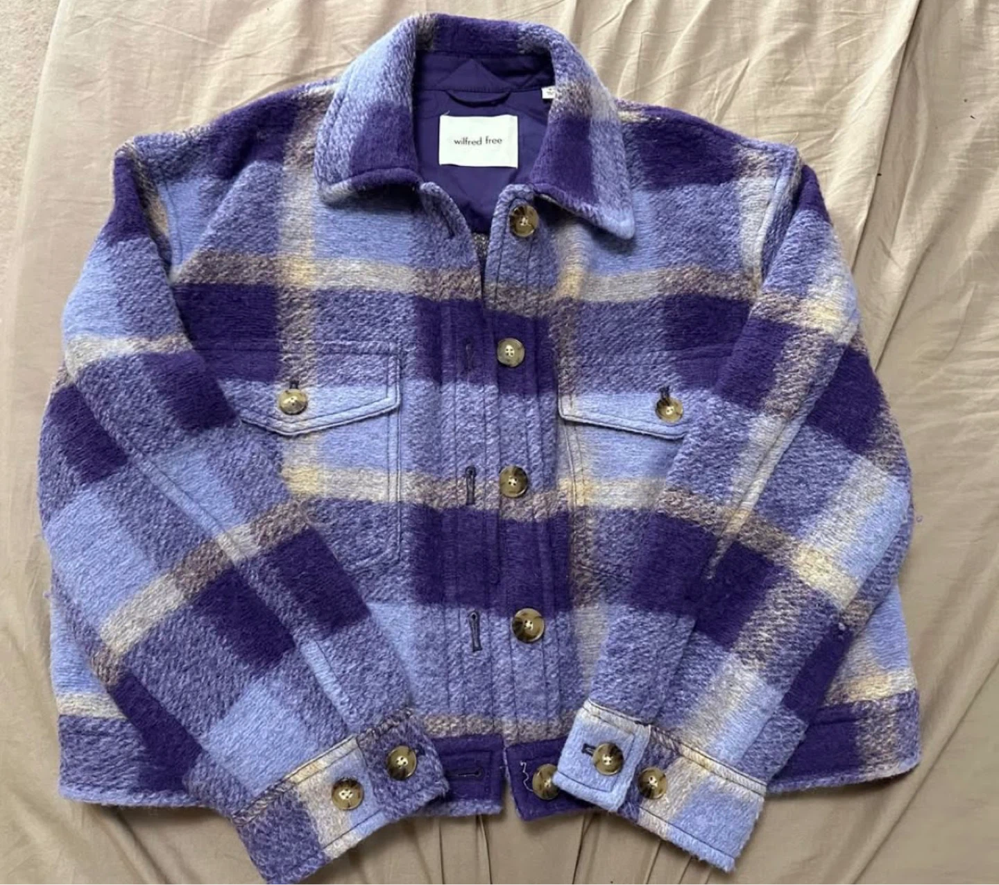 Wilfred Free Plaid Shacket - Size M