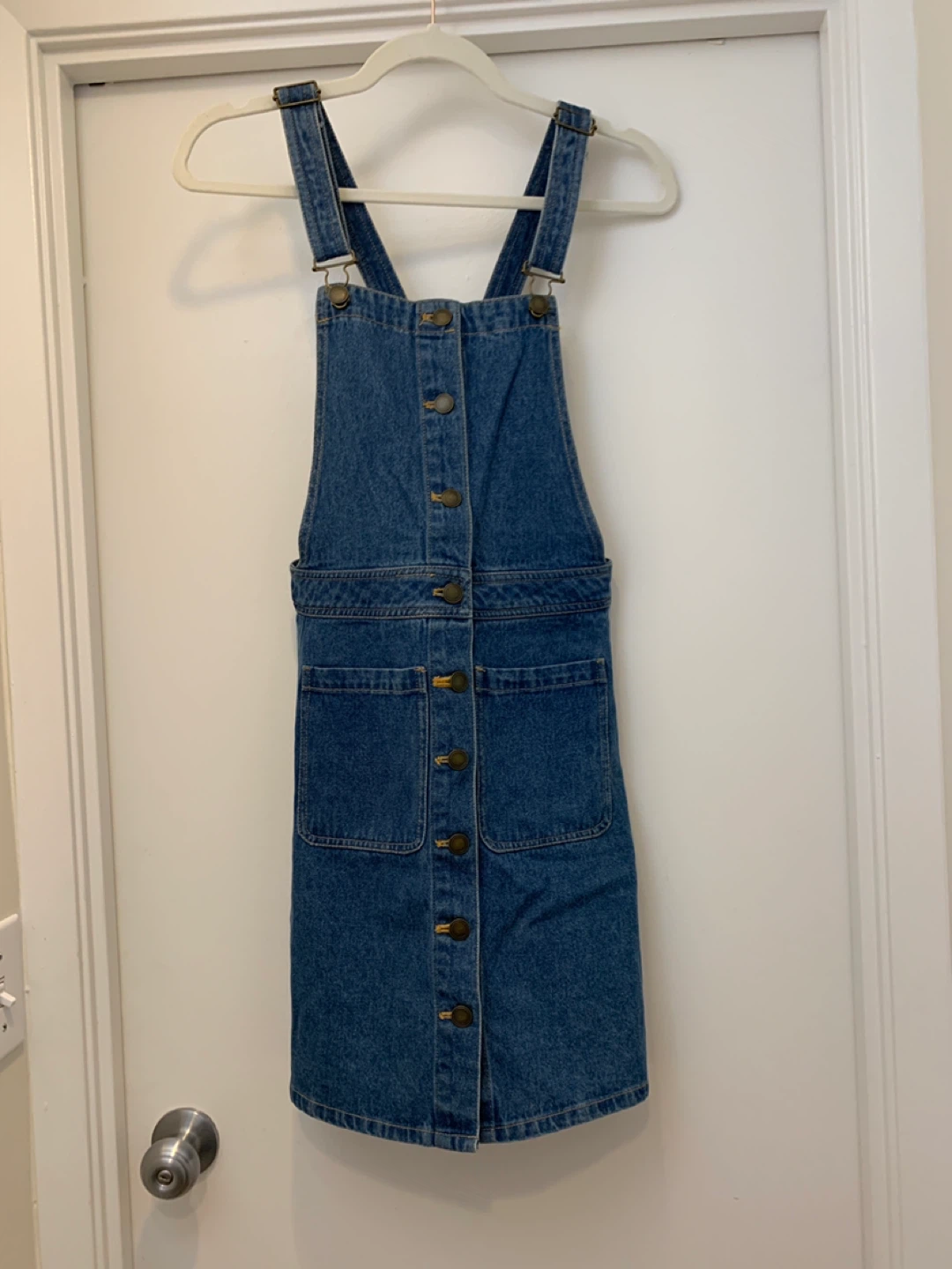 Twik & Co. Organic Cotton Denim Overall Dress - XS