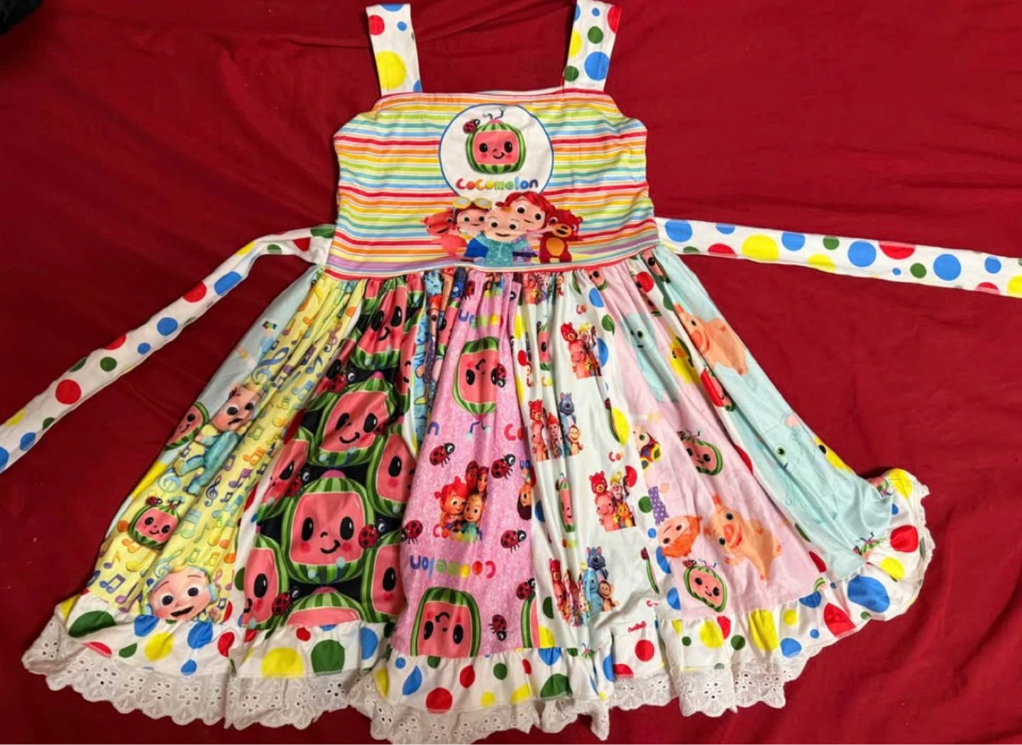 Cocomelon Rainbow Patchwork Dress