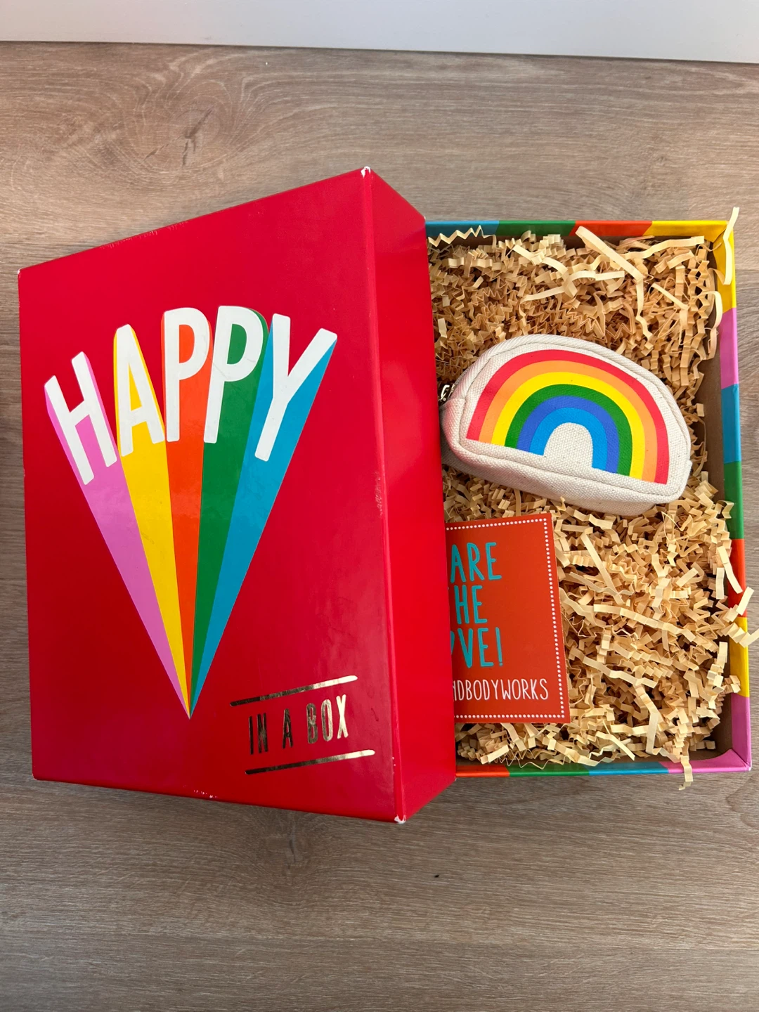 Bath & Body Works "Happy In A Box" (Empty Gift Box & Pouch)
