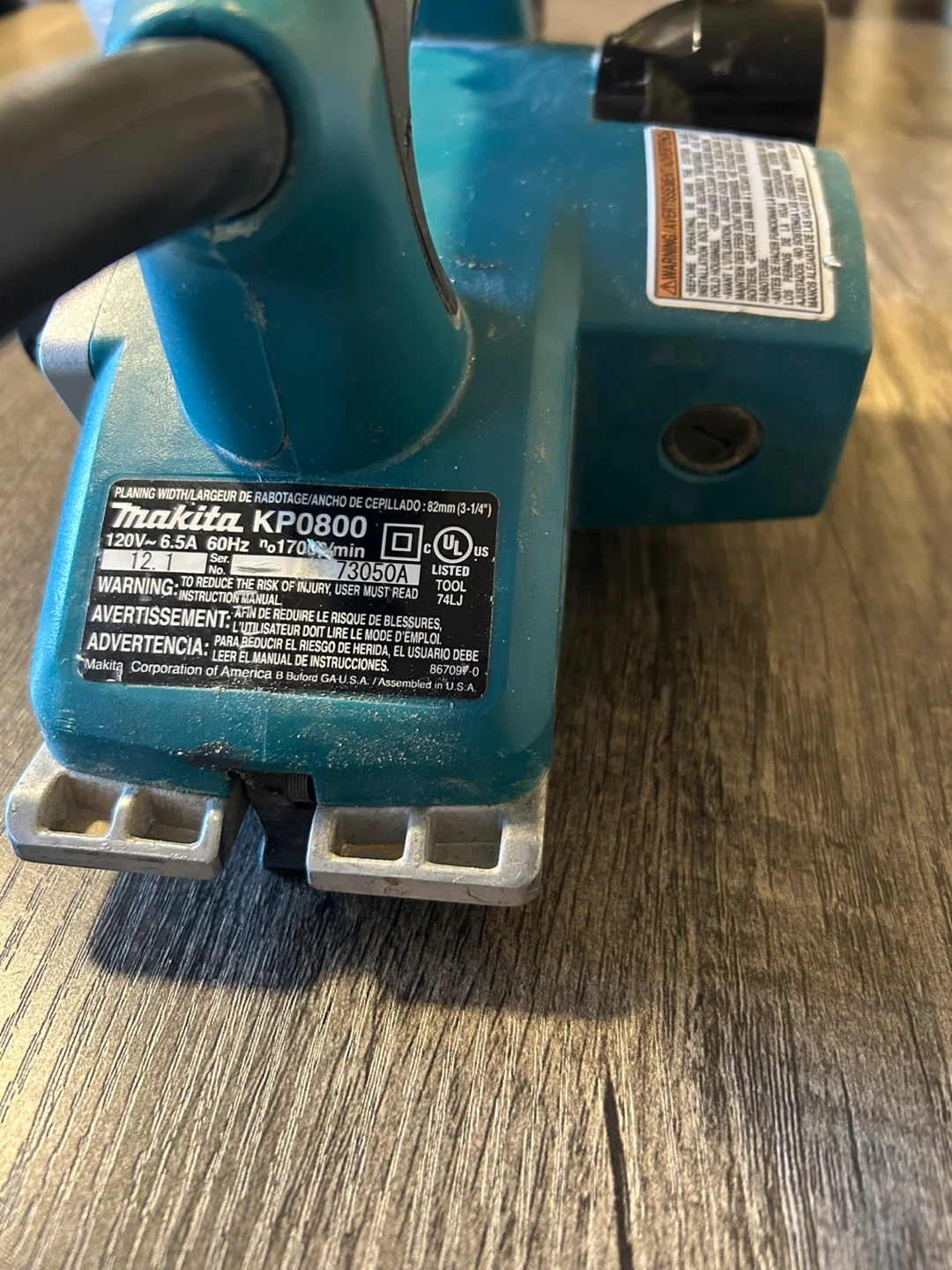 Makita KP0800 3-1/4" Corded Hand Planer - photo 2