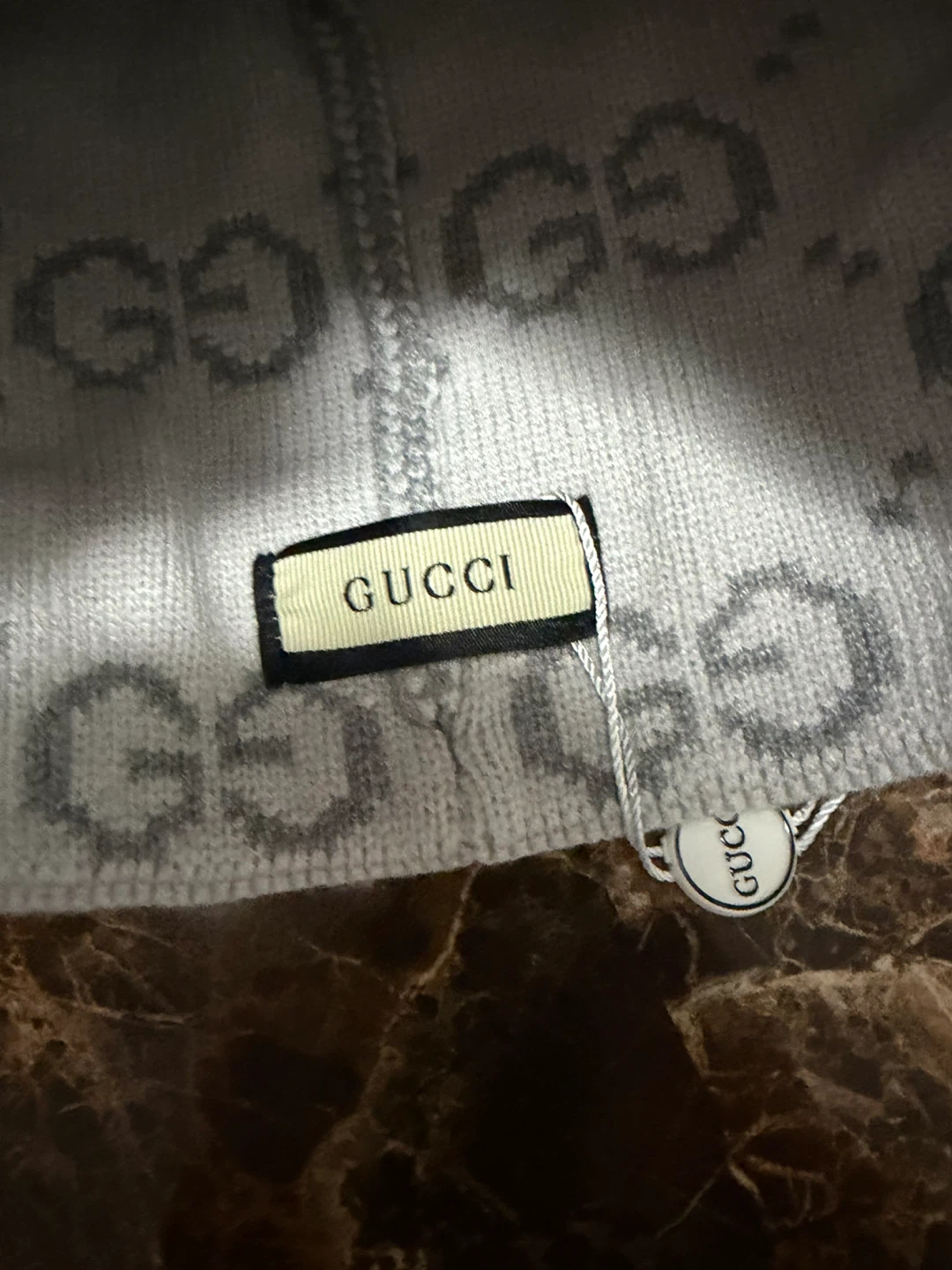 Gucci GG Monogram Beanie Grey - photo 2