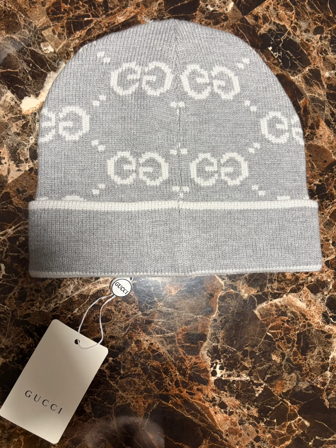 Gucci GG Monogram Beanie Grey - photo 3