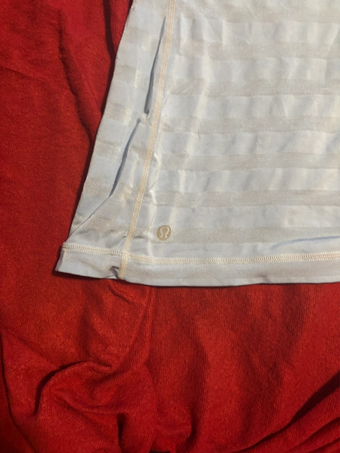Lululemon Tank Top - Light Blue Striped Athletic Shirt - photo 2
