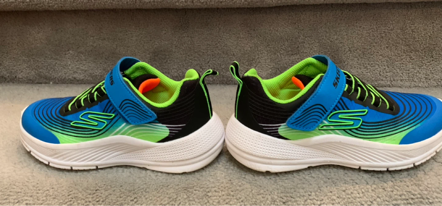 Skechers Kids Blue & Green Running Shoes - photo 4