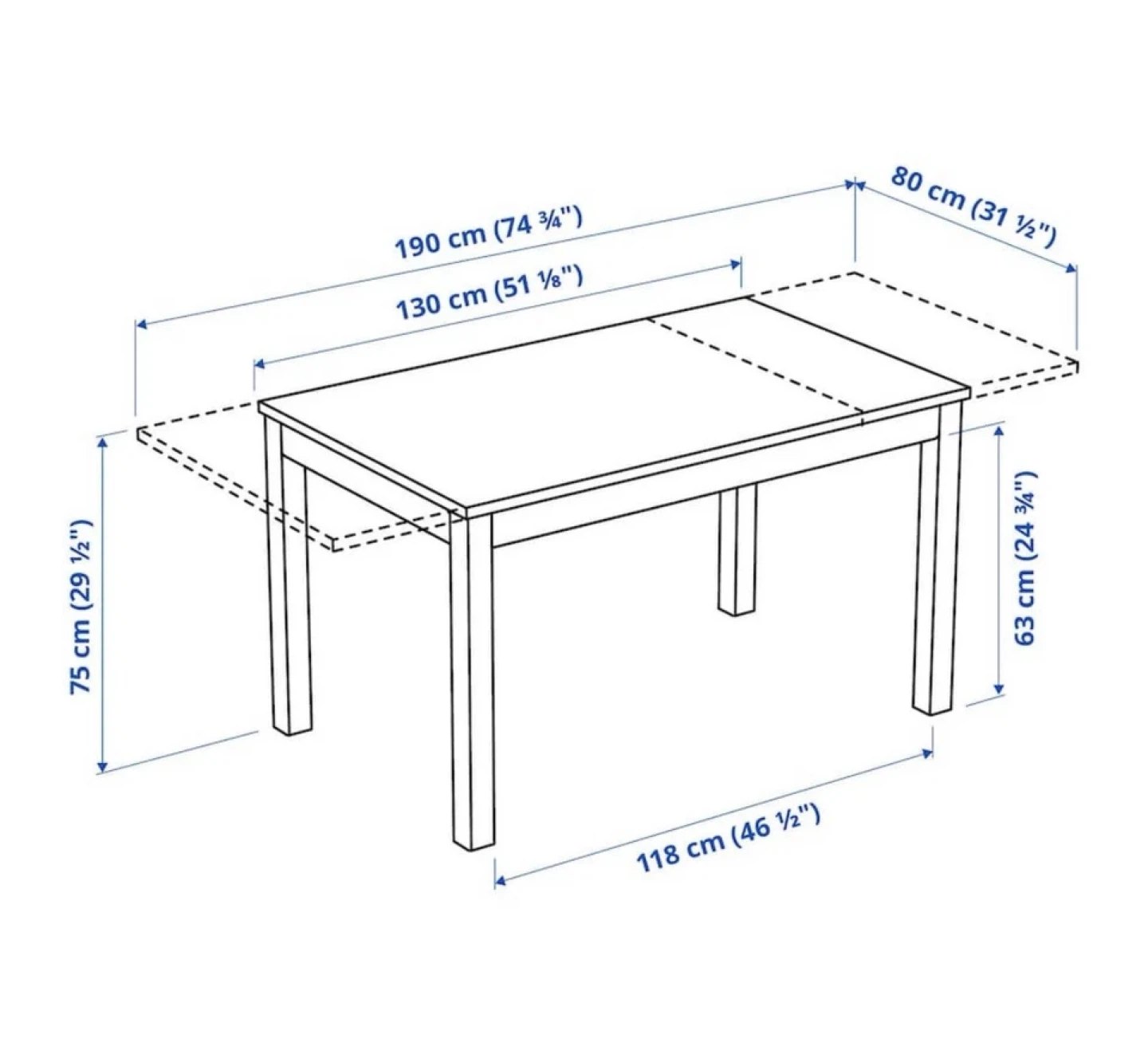 ikea laneberg Extendable Dining Table - Dark Brown - photo 3