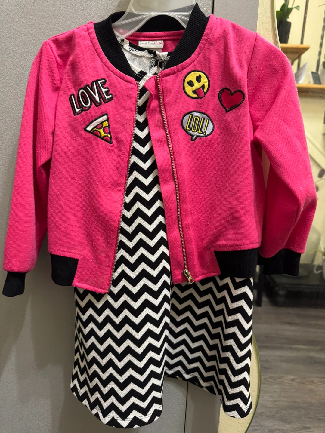 Sweet Heart Rose Toddler 3 Dress and Jacket Set