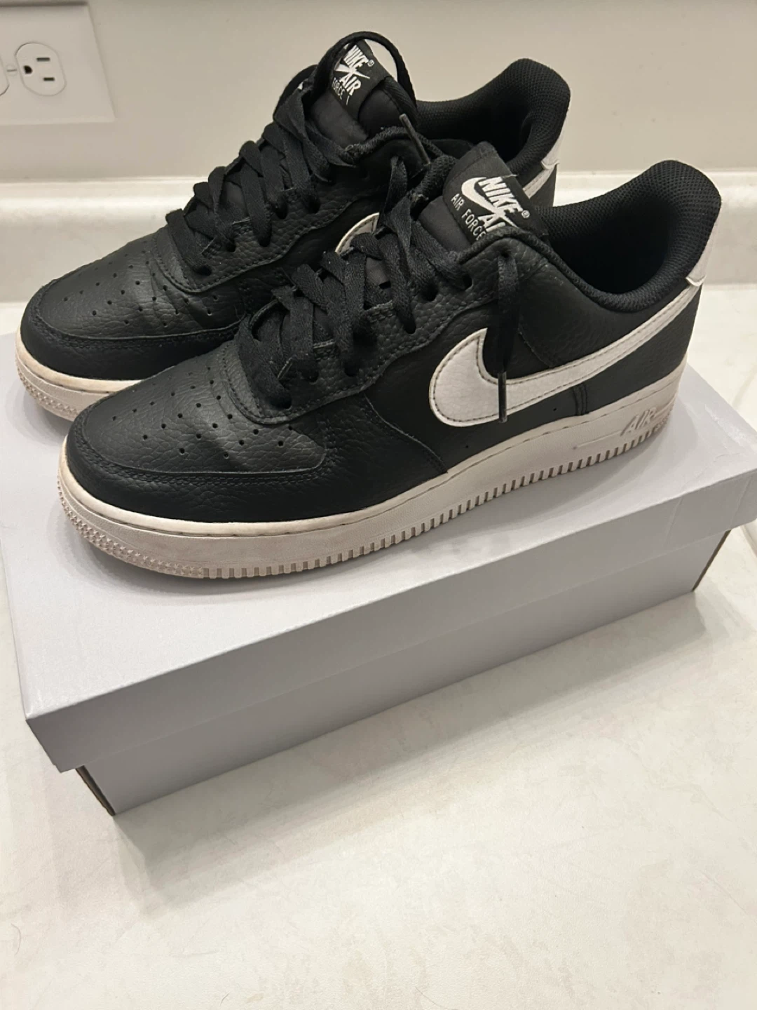 Nike Air Force 1 ’07 Black/White – Size 8.5 - photo 2