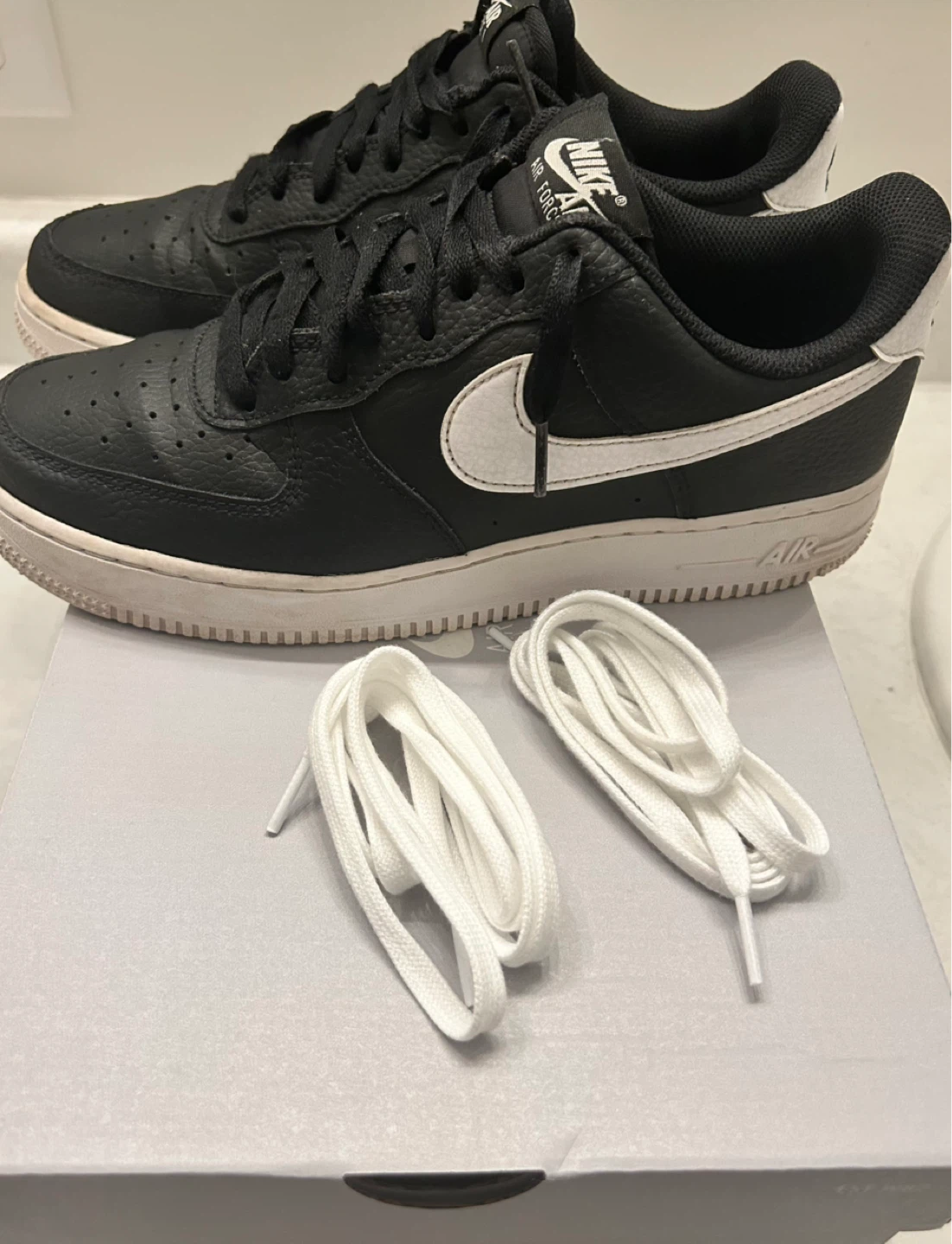 Nike Air Force 1 ’07 Black/White – Size 8.5 - photo 3