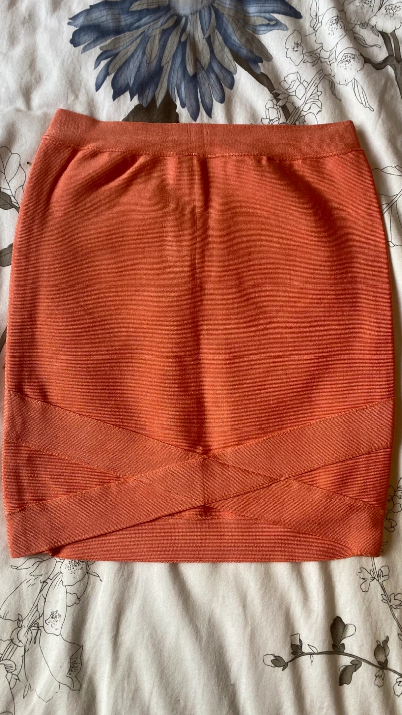 Marciano Orange Mini Skirt - Size M