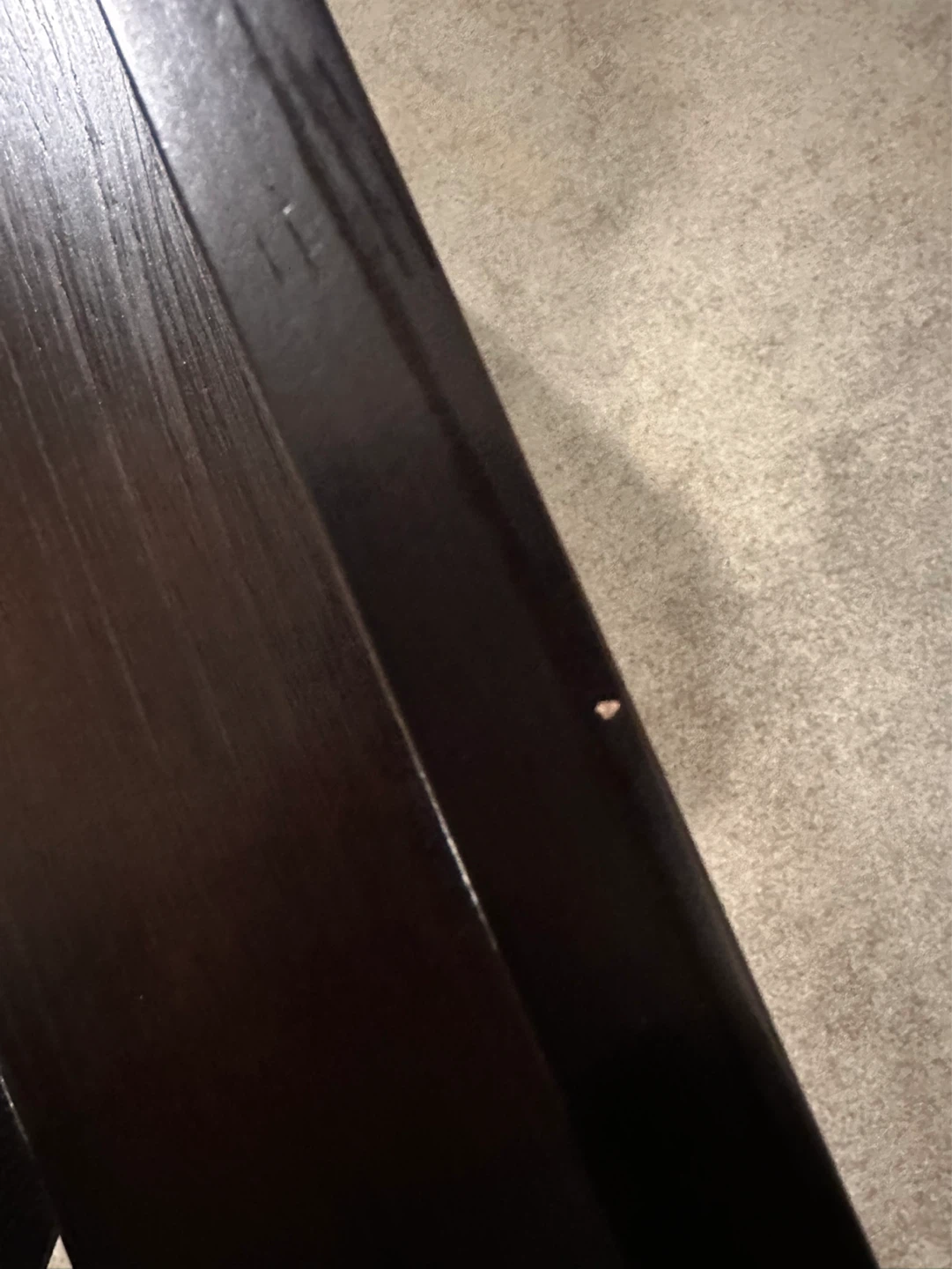 Dining table dark finish 2 ikea chairs - photo 5