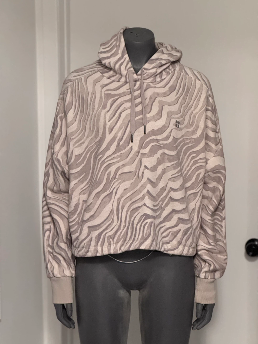 Sweaty Betty Zebra Print Cotton Hoodie